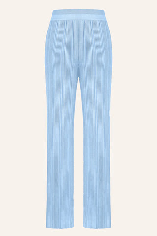 Blue Viscose Pants