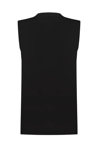 Sleeveless T-shirt with a Cut out on the Front